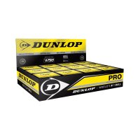 DUNLOP PRO SQUASH BALL 12PCS - DOUBLE YELLOW DOT