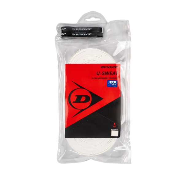DUNLOP U-SWEAT OVERGRIP WHITE 30M REEL
