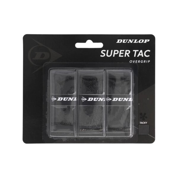 DUNLOP SUPER-TAC OVERGRIP BLACK 3PCS