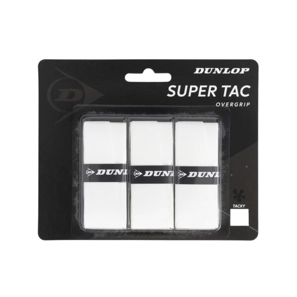 DUNLOP SUPER-TAC OVERGRIP WHITE 3PCS