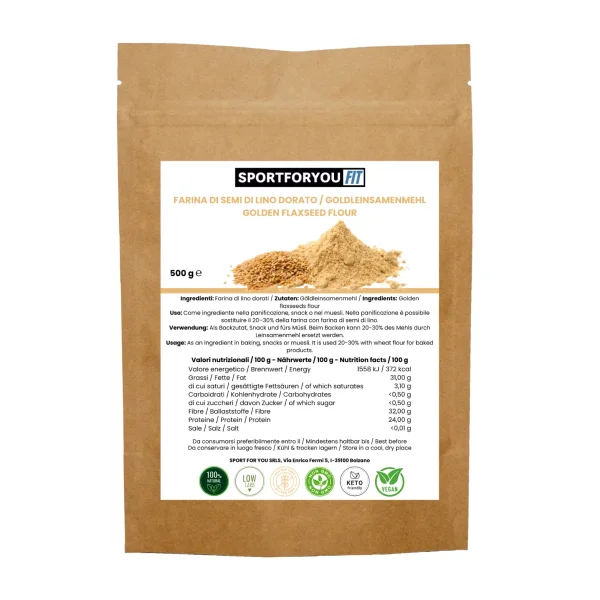 FARINA DI SEMI DI LINO DORATO (500g)