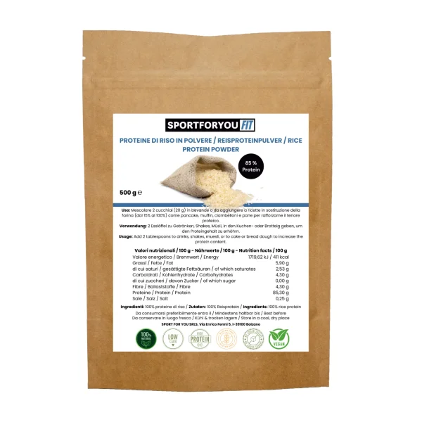 PROTEINE DI RISO IN POLVERE (500g)