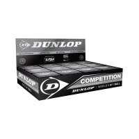 DUNLOP COMPETITION SQUASH BALL 12PCS - SINGLE YELLOW DOT